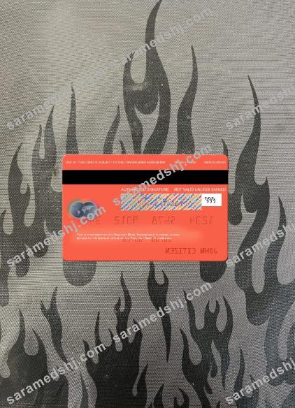 Afghanistan Pashtany Bank mastercard photolook back